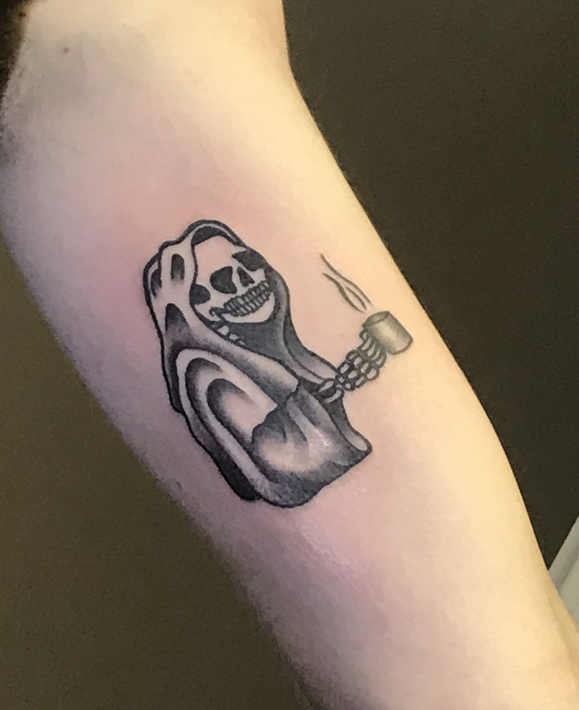 Grim reaper needs coffee too tattoo